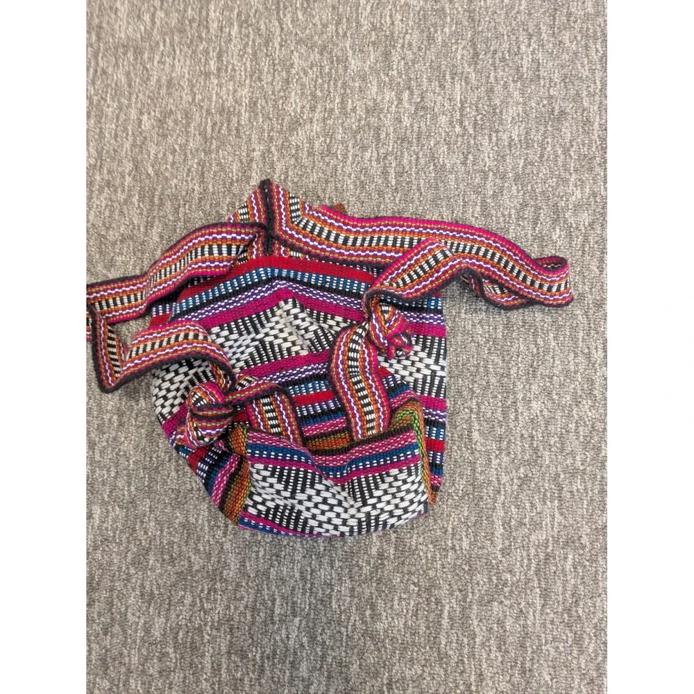 PINZON Colorful Woven Mini‎ Backpack Boho Festival Sling Bag